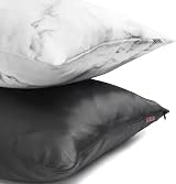 Kitsch Satin Pillowcase with Zipper 48x66 Marble Hair Skin 600TC Like view 7