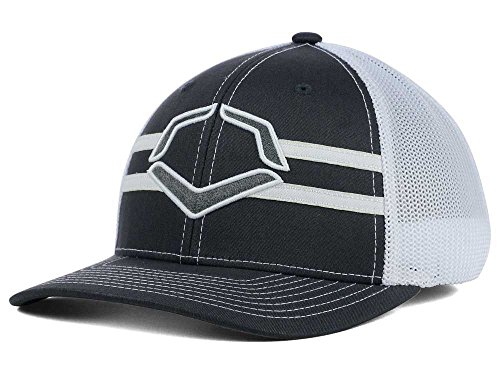 Wilson Sporting Goods Evoshield Grandstand Flexfit Hat, Black/White, Large/X-Large(7 3/8 - 7 5/8)