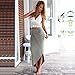 Two Piece Crop Tops and Skirt Dress Set, Keepfit Womens Lace Slim Backless Dresses (L, White)