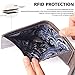 Borgasets Women's RFID Blocking Small Compact Bifold Leather Pocket Wallet Ladies Mini Purse (Black)