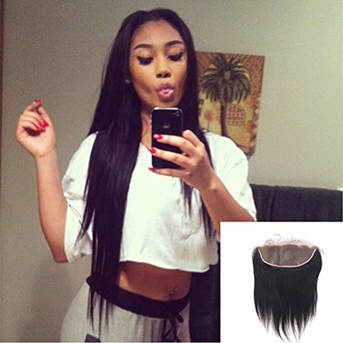 WFHair Free Part Lace Frontal Closure 13x4" Ear To Ear Straight Brazilian Human Hair Lace Front Closures with Baby Hair 12inch