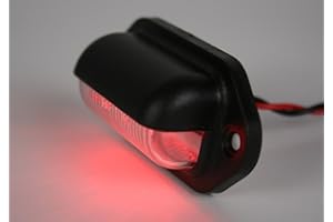 PILOTLIGHTS.NET LED Convenience Courtesy LED Light - RED LEDs - Waterproof, Compact 12vdc Fixture Truck, Auto, RV, Aircraft lighting