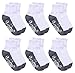 RATIVE Non Skid Anti Slip Crew Socks With Grips For Baby Infant Toddlers Kids Boys (US, Age, 3 Years, 5 Years, 6-Pairs/white-grey)