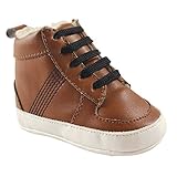 Luvable Friends Boys' Hi-Top Sherpa Lining Boot, Chestnut, 6-12 Months M US Infant