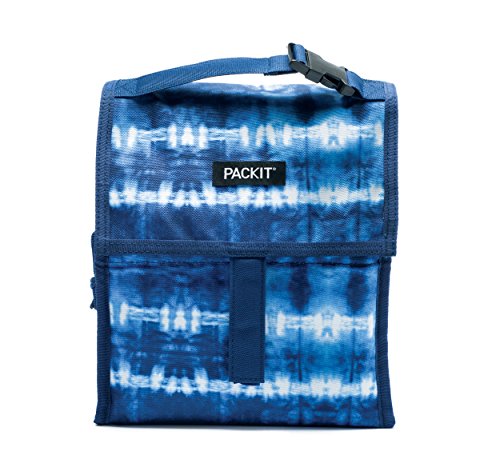 PackIt Freezable Lunch Bag with Zip Closure, Tie Dye