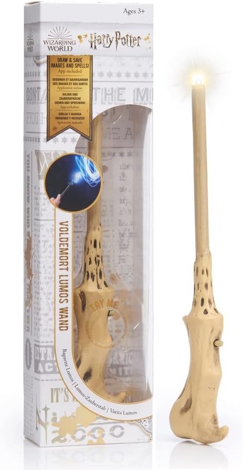 WOW! STUFF Voldemort Lumos Wand 7 Inch Light Up Official Wizarding World