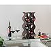 Seville Classics 12-Bottle Wooden Wavy Wine Rack, Espresso