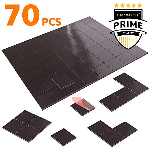 image for X-bet MAGNET Magnetic Squares - 1 Tape Flexible Magnetic Sheet of 70 S