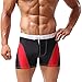 BALEAF Men's Square Leg Swimsuit Gradient Style (RedBlack, L)