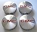 GMC Brushed Aluminum wheel Center Caps 22837060 83mm 3.25