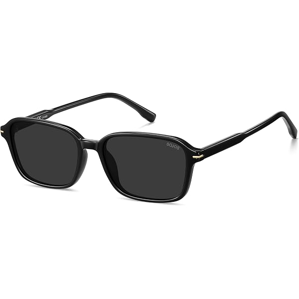 SOJOS Trendy Rectangle Polarized Sunglasses for Women Men,Retro