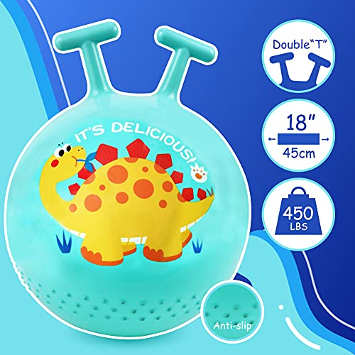 Centel Hopper Ball Bouncy Ball with Handle for Kids,Hippity Hop18 inch,Sit and Bounce on Ball