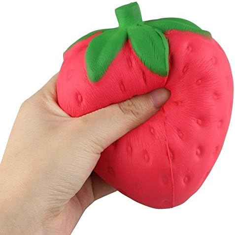 Geefia 1 Pcs Squishies Jumbo Slow Rising Red Strawberry Stress Relief Toy Relief Fidget Toys Gifts Kawaii Squishies Charms Decorative Props