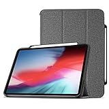 ProCase iPad Pro 11 Case 2018 with Apple Pencil Holder [Support Apple Pencil Charging], Protective Smart Cover Shell Stand Folio Case for Apple iPad Pro 11 Inch 2018 Release -Gray