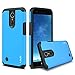 J&D Case Compatible for LG K20 V Plus/LG K20 Harmony/LG K10 2017 / LG V5 / LG Grace - Heavy Duty Dual Layer Hybrid Shockproof Protective Rugged Bumper Case, Blue