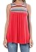 Levaca Womens Summer Sleeveless Pleated Loose Casual Ethnic Tunic Tops Red L