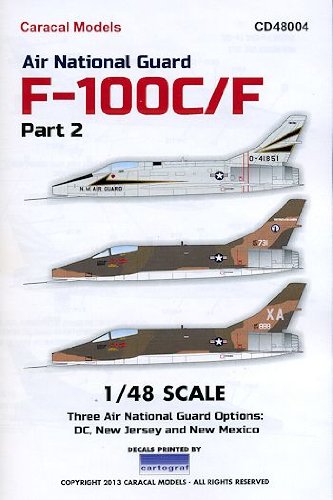 F-100 C/F Super Sabre in NM, DC, NJ Air National Guard (1/48 decals, Caracal 48004)