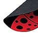 Non-Slip Round Mousepad, FINCIBO Red Ladybug Mouse Pad for Home, Office and Gaming Desk