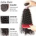 Jolia Hair 8A Virgin Brazilian Hair Weave 8 10 12inch Tight Curly Weft Hair Extensions Human Hair 3 Bundles Double Weft Natural Black no Shedding