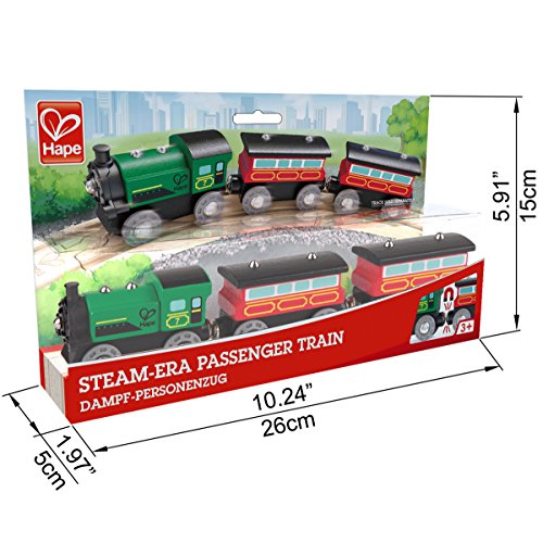 Hape Kids Wooden Railway Passenger Steam Train Toy