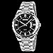 FANMIS Mens Classic Casual Quartz Watch Luminous Hand Stainless Steel Band Roman Numeral Date Watch (Black)