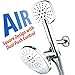 AirJet-700 3-in-1 High Pressure Luxury Rainfall Shower Combo with High-Velocity Flow Accelerator(TM) Hydro-Engine for More Power with Less Water! Height-Extend Design / Dual Push-Button Flow Control