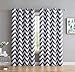 HLC.ME Chevron Print Thermal Insulated Energy Efficient Room Darkening Blackout Window Curtain Grommet Top Panels for Bedroom & Nursery - Set of 2-52