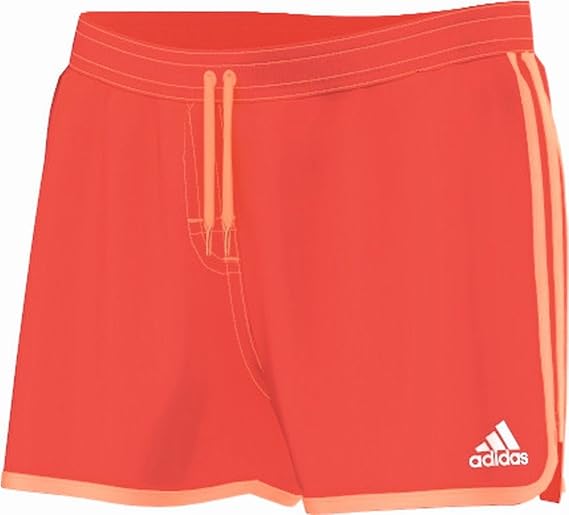 adidas Damen Short für Bikini Beach 3S Essential Short rot