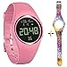 feifuns Smart Watch Non-Bluetooth Kid Pedometer Watch Sport Wristband IP68 Water-Resistant Swim Watch Fitness Tracker with Step/Distance/Calorie/Clock/Timer for Walk Kid Men Women (Pink+Pattern Band)