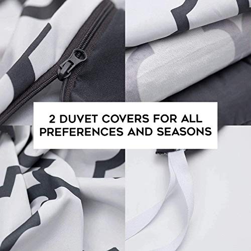 YnM Weighted Blanket and Duvet Covers — Hot and Cold Duvet Cover Set (3 Pieces) — (Lattice
