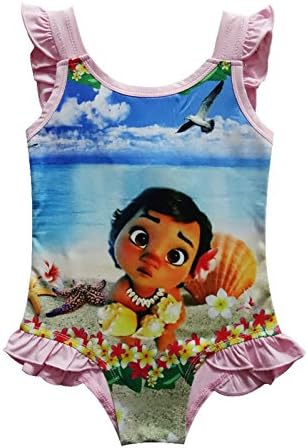 Wengift Toddler Moana One Piece Summer Swimwear Girls Princess Swimsuit