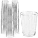 Glitter Disposable Cups | 10 oz. 50 Pack | Clear Plastic Cups | Silver Glitter Plastic Party Cups | Disposable Plastic Wine Glasses for Parties | Plastic Cocktail Glasses | Wedding Holiday Tumblers