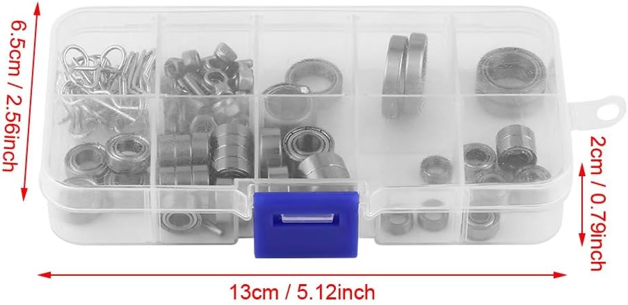 79pcs RC Bearings Screws Set, Metal RC Car Bearings Repair Tool Box for Traxxas TRX4 1/10 Crawler Car Replacement Component Parts - Image 4