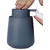 INGOFIN Ceramic Foaming Soap Dispenser - 12 oz Foam Hand Soap Dispenser Bathroom, Ceramic Dish Soap Modern Dispenser with Pump for Kitchen, Matte Blue