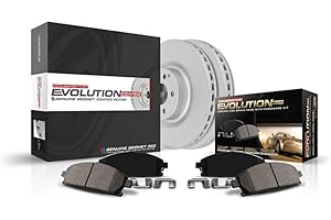 Power Stop CRK137 Front Coated Brake Rotors and Ceramic Brake Pads Brake Kit For 2003-2009 Toyota 4Runner [Models with 12.56" Rotors] | 2007-2014 Toyota FJ Cruiser [6 Lug] | 2005-2022 Tacoma