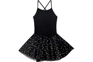 EQSJIU Toddler Ballet Leotard for Girls Camisole Solid Leotards Dance Skirts Kids Ballerina Dress Ballet Clothes 2-10 Years