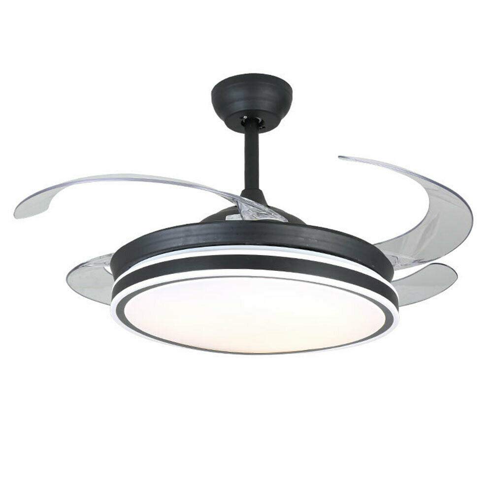 42 Zoll Schwarzer Runder Deckenventilator mit Beleuchtung und