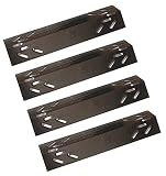 Hongso PPA521 (4-Pack) Porcelain Steel Heat Plates, Heat Shield, Heat Tent, Burner Cover Replacement for Kenmore 119.16144210, 119.162300, 119.162310 Gas Grill Models (16 1/4" x 4 1/8")