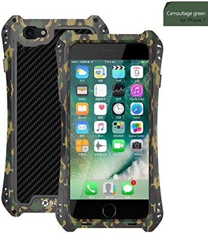 iphone 7 Plus case,Water resistant Waterproof Armor case Extreme Alloy Aluminum Metal Bumper Gorilla Glass Soft Rubber Military Heavy Duty Shockproof Hard Case For iphone 7 plus 5.5 inch