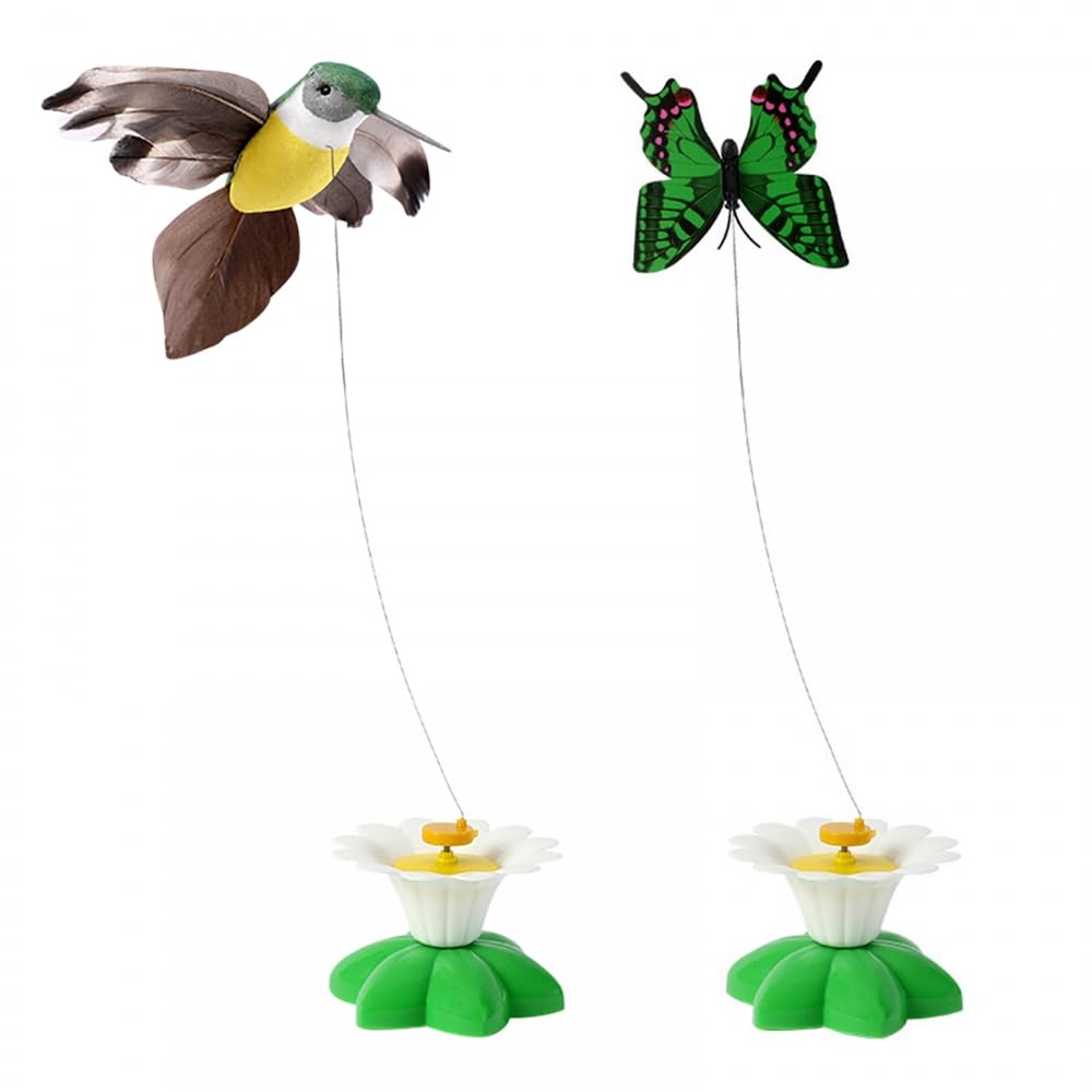 MiOYOOW Electric Cat Toy, Flying Bird/Butterfly Interactive Cat Toys Cat Funny Toy for Indoor Cats Kittens Play Chasing Exercise