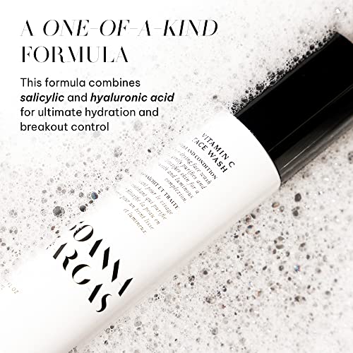 Joanna Vargas Vitamin C Face Wash. Daily Facial Cleanser Exfoliates, Smooths and Nourishes Skin