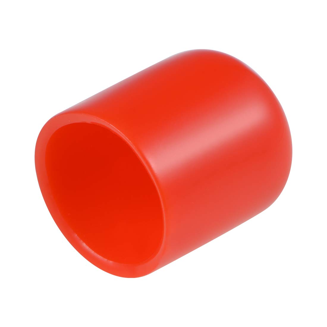 sourcing map 25pcs Rubber End Caps 3/4"(19mm) ID Vinyl Round End Cap Cover Screw Thread Protectors Red