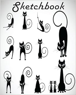 Amazoncom Sketchbook Black Cat Silhouettes 120 Pages Of