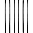 GeilSpace 6 Pack 3/4" Pre-Cut Black Metal Pipe, Industrial Steel Fits Standard Three Quarters Inch Black Threaded Pipes and F