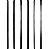 GeilSpace 6 Pack 3/4" Pre-Cut Black Metal Pipe, Industrial Steel Fits Standard Three Quarters Inch Black Threaded Pipes and F