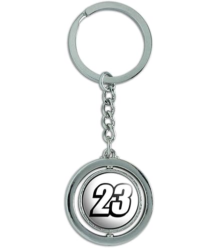 Amazon.com: 22 Number Twenty Two Spinning Round Metal Key Chain