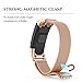 ANCOOL Compatible Garmin Vivosmart HR Band Magnetic Lock Milanese Loop Stainless Steel Metal Bracelet Replacement for Garmin Vivosmart HR Tracker (NOT Compatible Vivosmart HR+) - Small, Rosegold