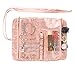 expouch Travel Jewelry Roll Bag Organizer Case Aluminum Metal Mesh Material with Silk Lining (Rose gold)