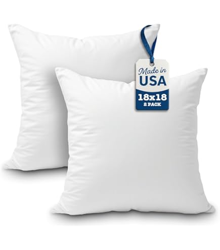 Amazon.com: Foamily Throw Pillows Insert 18 x 18 Inches