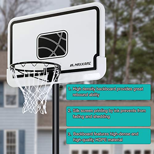 MaxKare Basketball Hoop Outdoor Portable Basketball Goals Adjustable